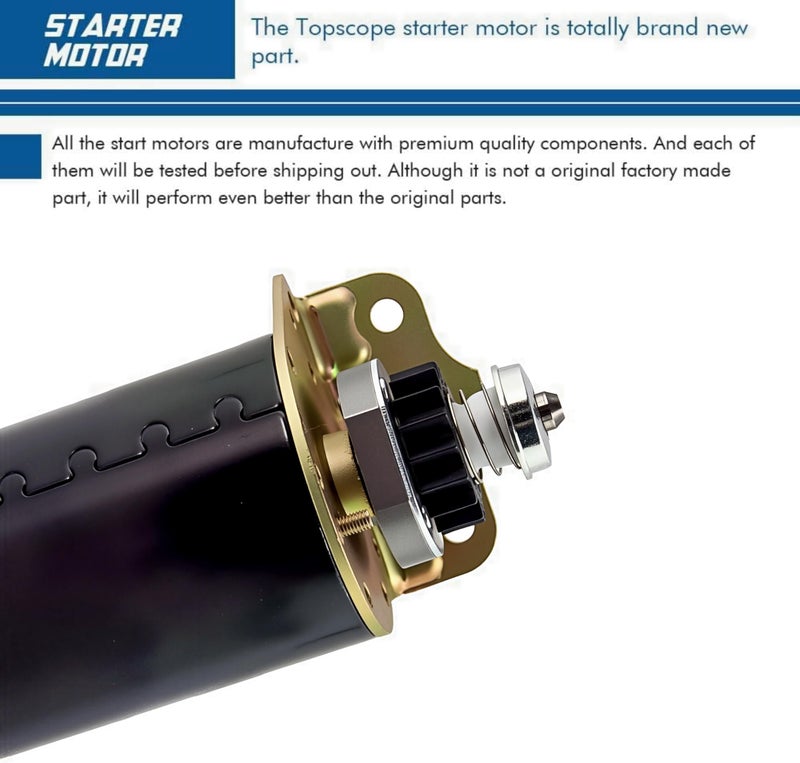 TOPSCOPE Starter Motor Replaces for 7HP-18HP Engines with OE Part # 795121 212707 212907 310707 311707 311777 28B707 28CH77 28M707 28N707 28N777 28P777 28Q777 28R707 28S707 - Image 4